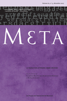 Publication: La traduction littéraire comme création