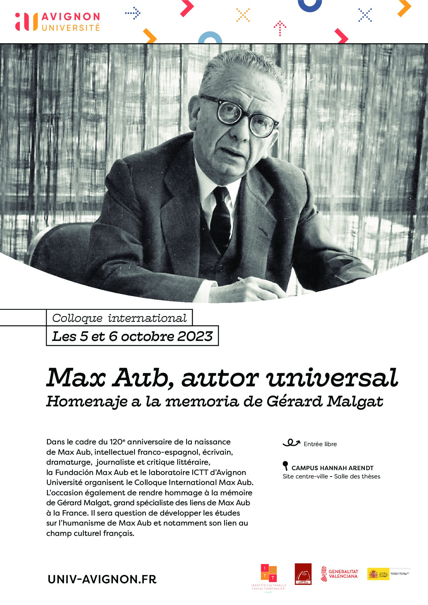 COLL 5-6/10/2023 Max Aub, autor universal